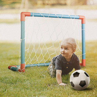 Kit Gol Futebol com Mini Trave Chute Gol a Gol Rede e Bola Brinquedo Kit com Uma Trave Golzinho