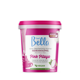 CERA HIDROSSOLÚVEL NATURAL PINK PITAYA MORNA DEPIL BELLA 600G
