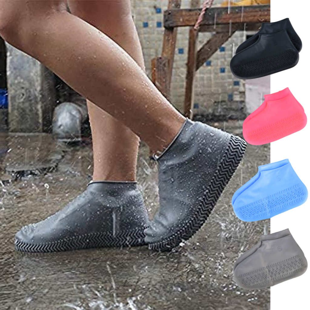 Capa De Sapatos Tênis / Chuva / Bota De Silicone Flexível Elástica Antiderrapante Reutilizável MIMI