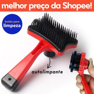 Rasqueadeira Escova Pet Autolimpante Tira Pelos Savana Pet