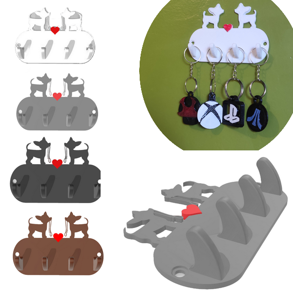 Porta Chaves Parede Auto Colante Dog chihuahua / Pinscher