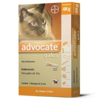 Advocate Cat Antipulgas para Gatos de até 4kg 1 Pipeta de 0,4ml Elanco - Pets