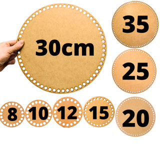 Bases MDF cru para croche 8cm, 10cm, 12cm, 15cm, 20cm, 25cm, 30cm fio de malha premium e residuais 25 a 33mm