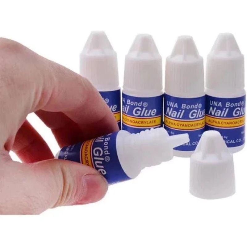 5 Pçs De Unhas Postiças De Secagem Rápida / Plástico Acrílico / Cola Especial Para Manicure 3g