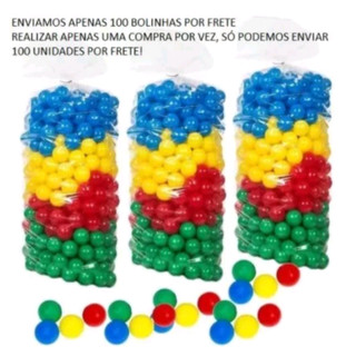 Bolinha plástica colorida para piscina de criança 76mm 100 Unidades A melhor qualidade do mercado. PRONTA ENTREGA!