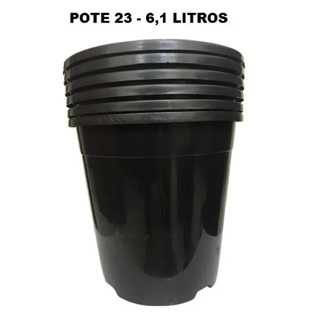 20 Vasos Pote 23 Preto de 6,1 Litros Para Mudas Plantas Promoção