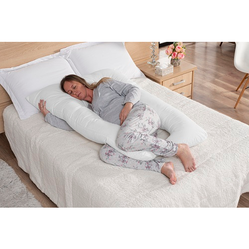 Travesseiro de corpo para Gestante Gravida 1,30x80 Percal macio antialérgico