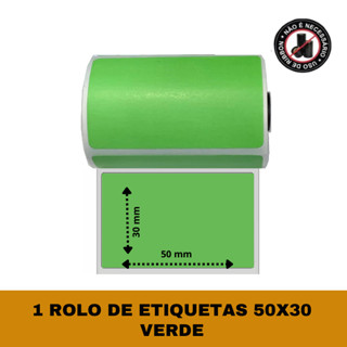 Etiquetas Adesivas Coloridas 50x30mm para Mini Impressora Térmica