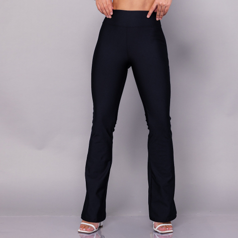 Calça Flare Bailarina Flanelada Premium Cintura Alta em Oferta na Shopee