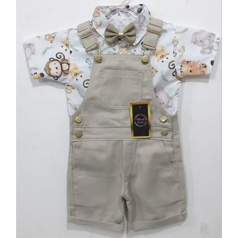 ROUPA TEMÁTICA SAFÁRI AQUARELA CONJUNTO INFANTIL JARDINEIRA em Oferta na Shopee