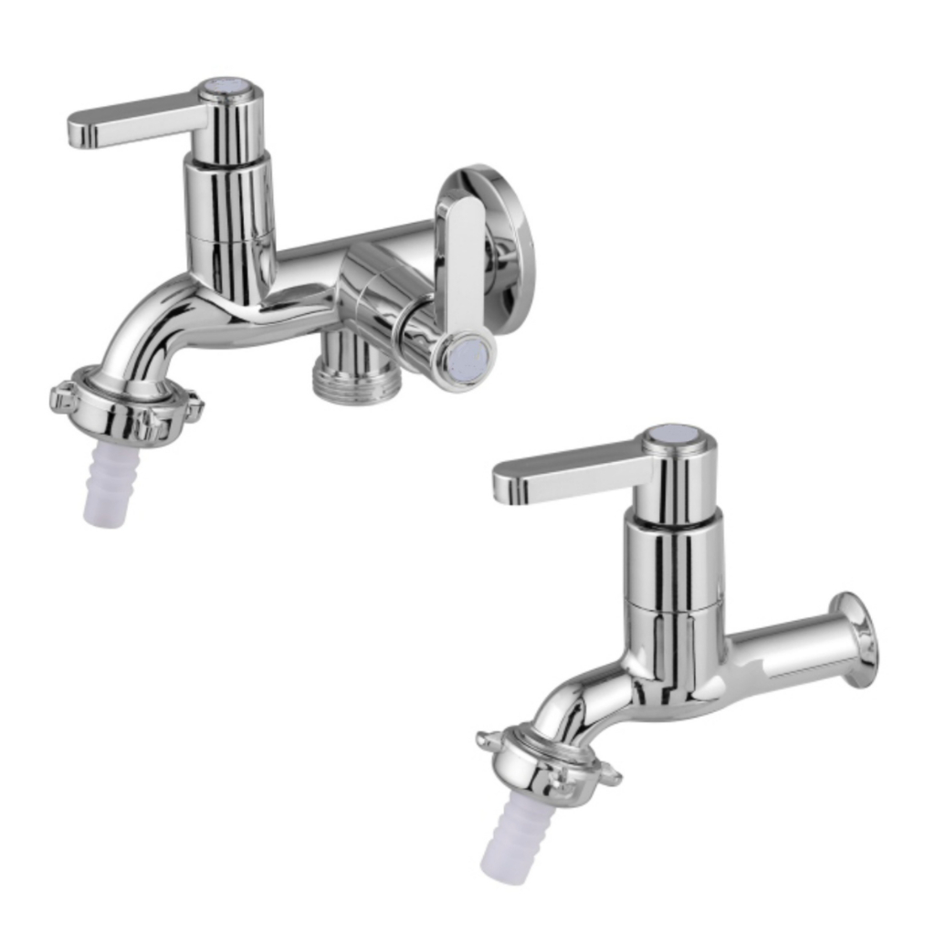Kit Torneira ABS Tanque Máquina de Lavar 2 Saídas Cromado + Torneira Tanque Jardim Cromado C-63 em Oferta na Shopee