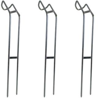 Kit 3 Suportes De Vara Barranco Pesca Esportiva Ferro Reforçado 5MM Tamanho 30 Cm