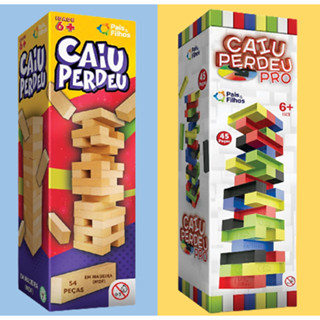 Jogo Brinquedo Educativo Caiu Perdeu MDF / Caiu Perdeu Pro Plastico Pais e Filhos
