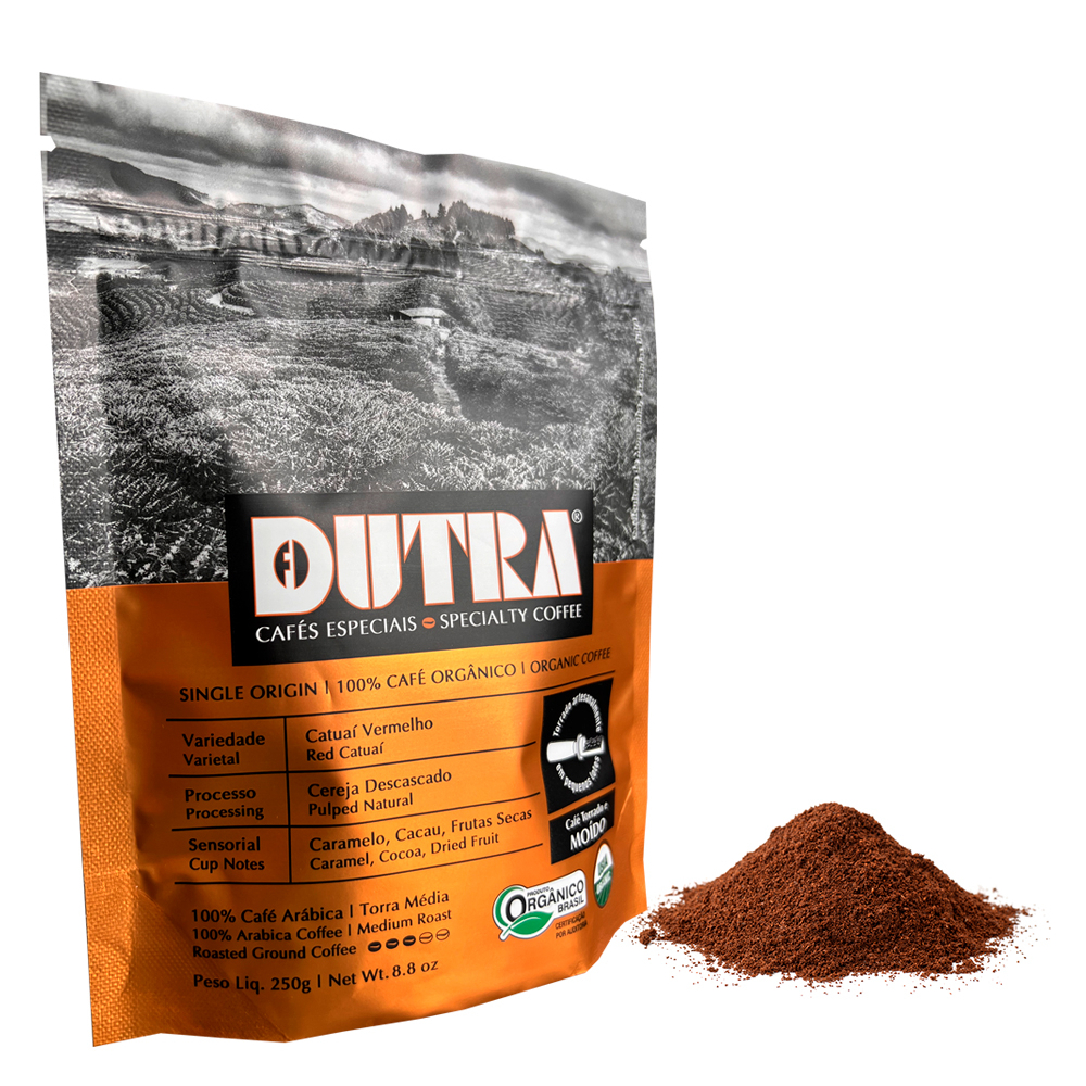 Café Dutra Orgânico Especial, Torrado e Moído, 250g