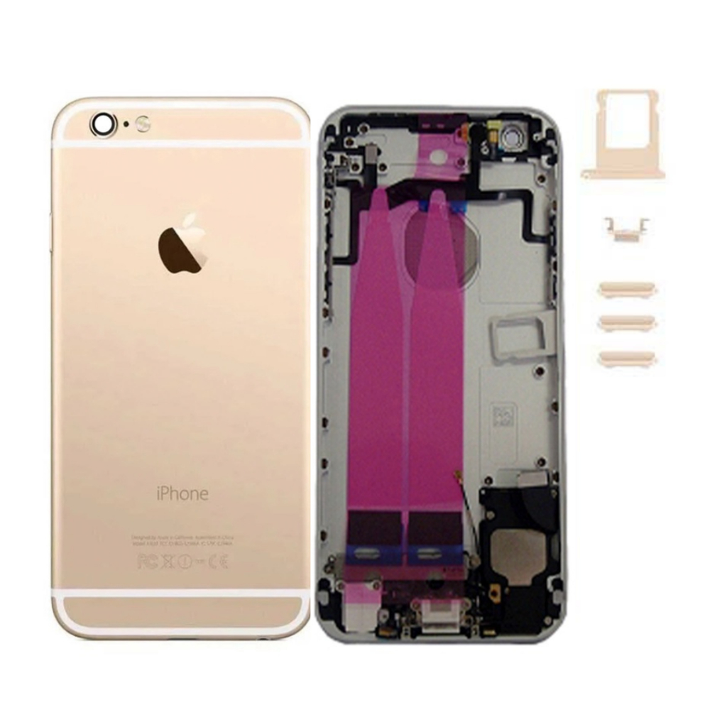 Carcaça Completa iPhone 6G Dourado -  C/ Botões e Gaveta
