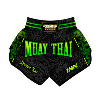 Short Muay Thai Curto Tailandês Dragon Thai Verde Unissex