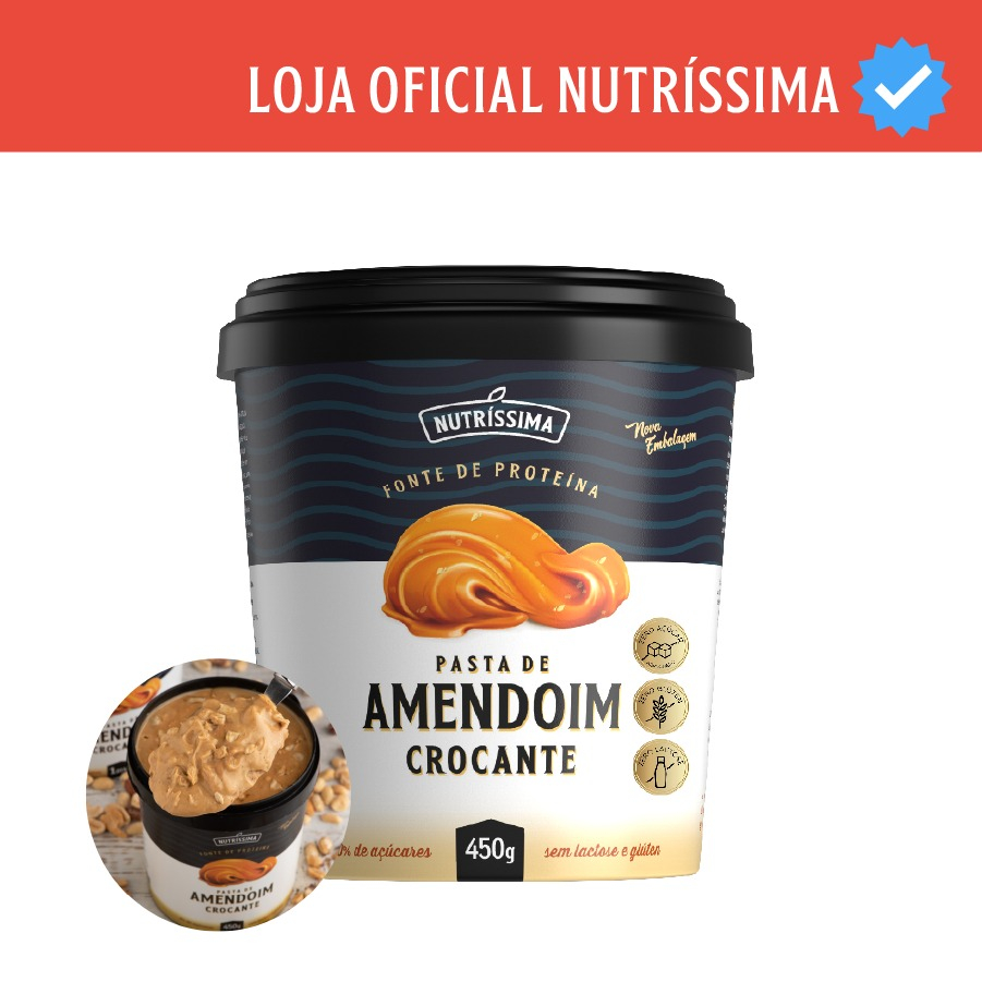 Pasta de Amendoim Integral Crocante 450g - *Loja Oficial