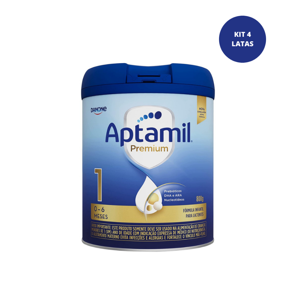 Kit 4 Latas Aptamil Premium 1 Lata De 800g