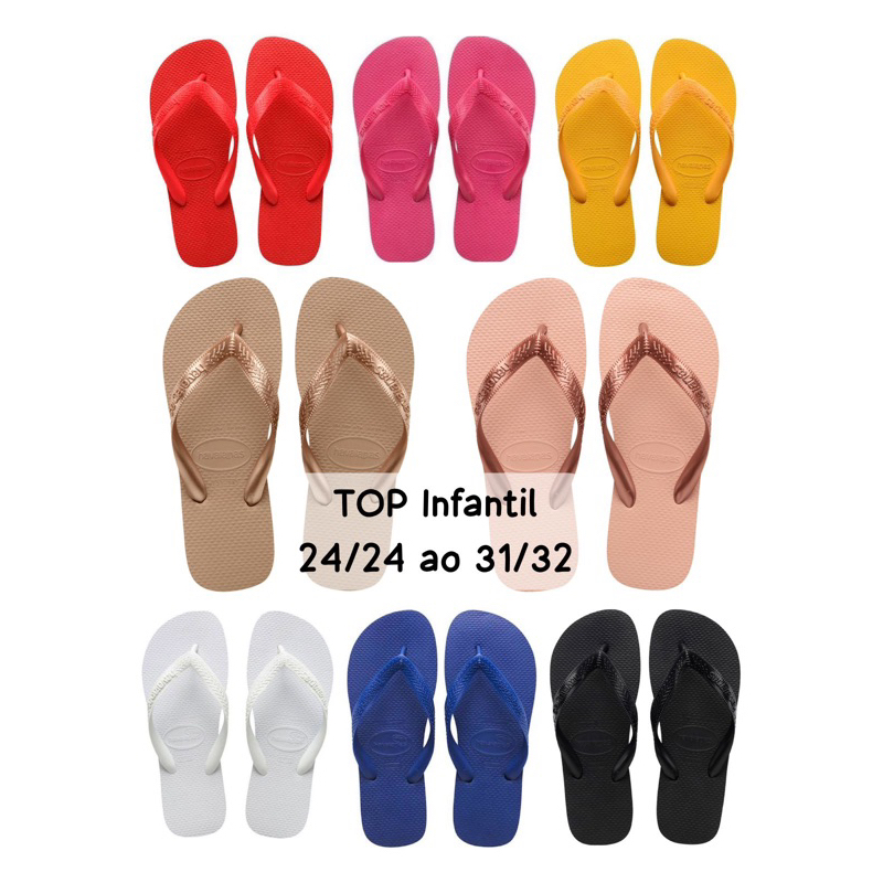 Chinelo Hav Top Infantil 23/24 ao 31/32 Original ®