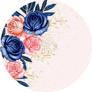 Painel FLORAL Redondo Microfibra Premium 150x150 C/ elástico