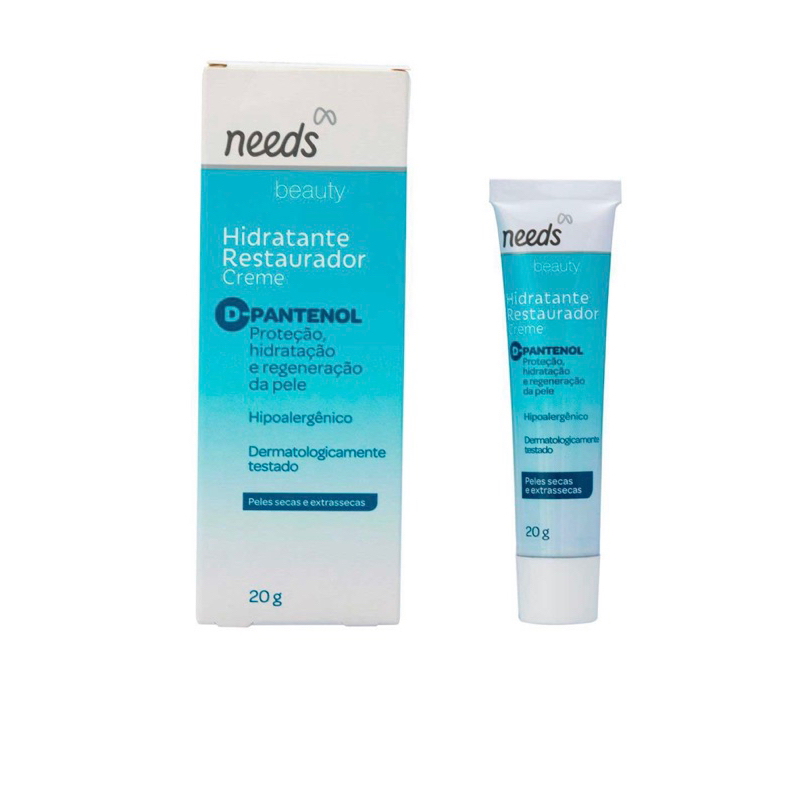 Hidratante needs vegano dexpantenol derma creme corpo lábios e unhas com 20g