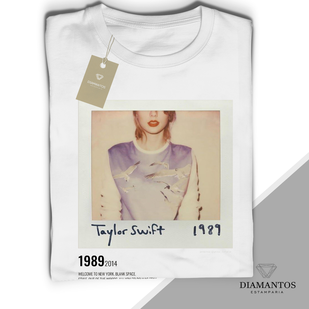 CAMISETA TAYLOR SWIFT TAYLOR'S VERSION 1989 baby look blusinha malha elastano