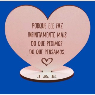 10 Lembrancinhas Casamento Centro de Mesa Personalizado MDF cor Branco