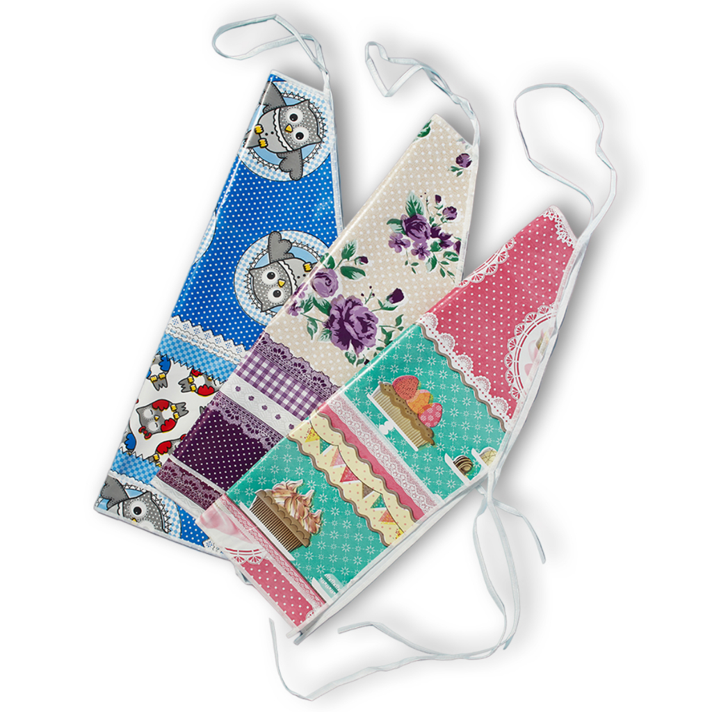 Kit 3 Avental De Cozinha Lavanderia Estampado Impermeável em Oferta na Shopee