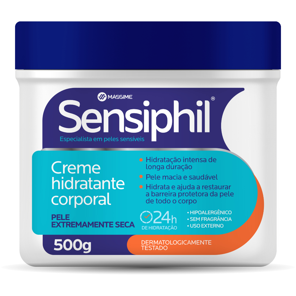 Sensiphil Creme Corporal ultra hidratação 500g - Massime em Oferta na Shopee