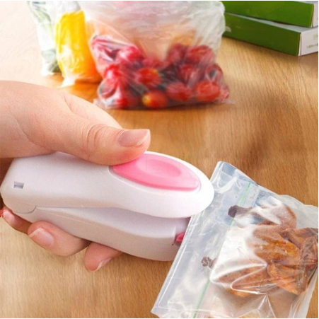 Mini Máquina Seladora A Pilha Colorida Com Imã De Geladeira Para Cozinha - Envio Imediato