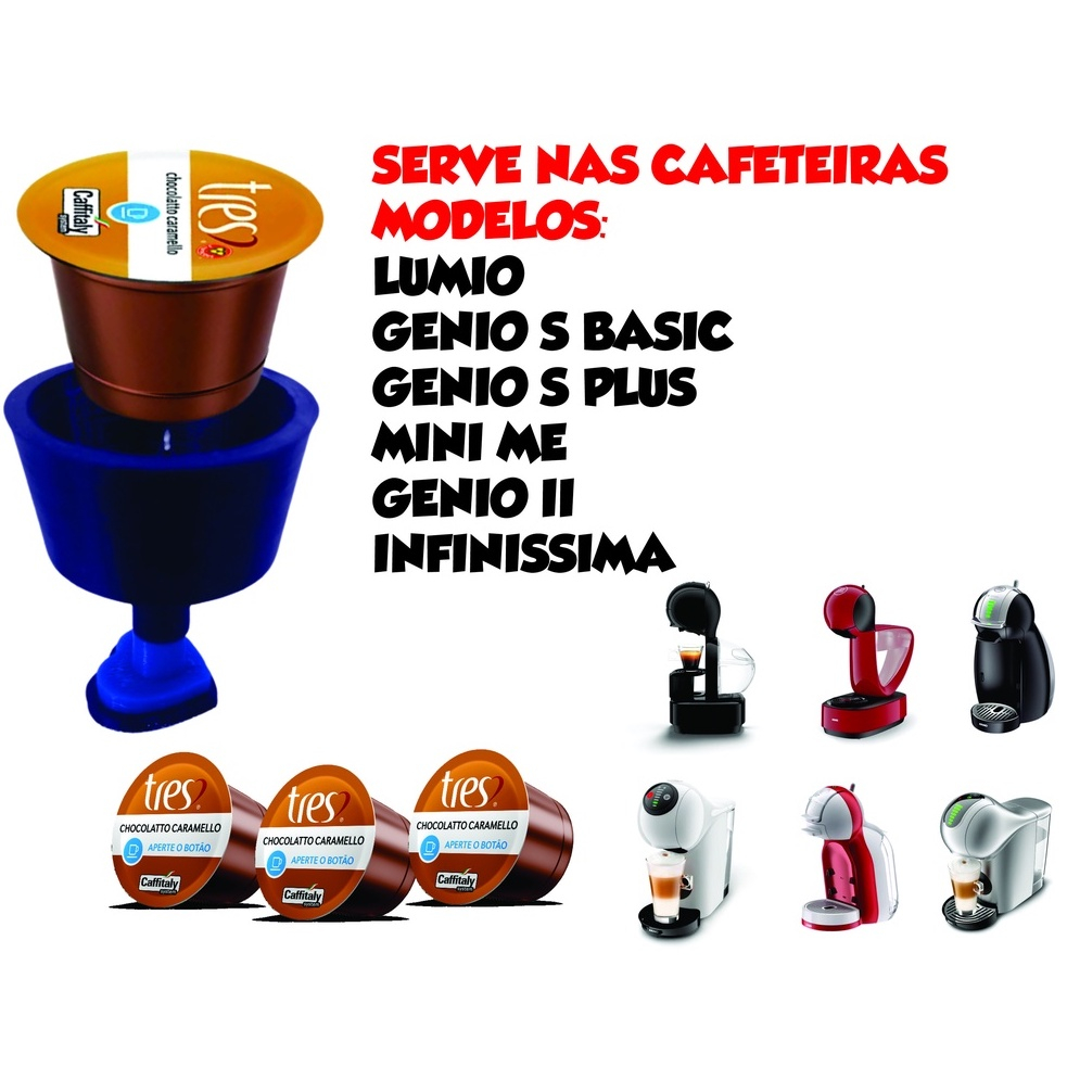 Adaptador para Cápsulas 3 Corações para Cafeteira Dolce Gusto a única que funciona em 90% das cafeteiras