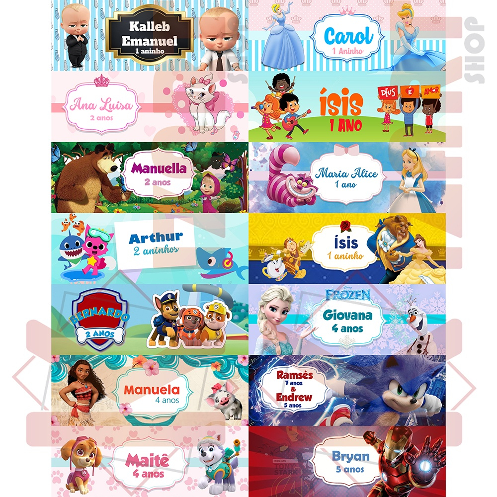 Massinha com Cortador Personalizados Para Lembrancinhas Aniversário Infantil em Oferta na Shopee