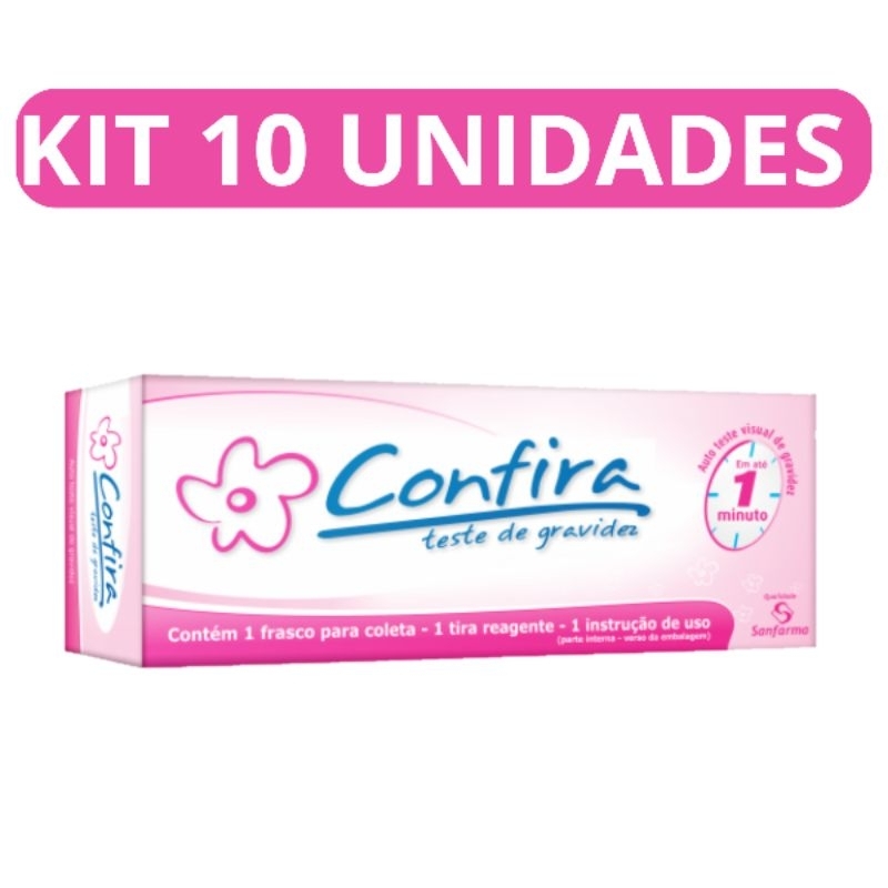 10 Un Teste de Gravidez Confiável Seguro Embalagem Discreta - Envio 24 Horas