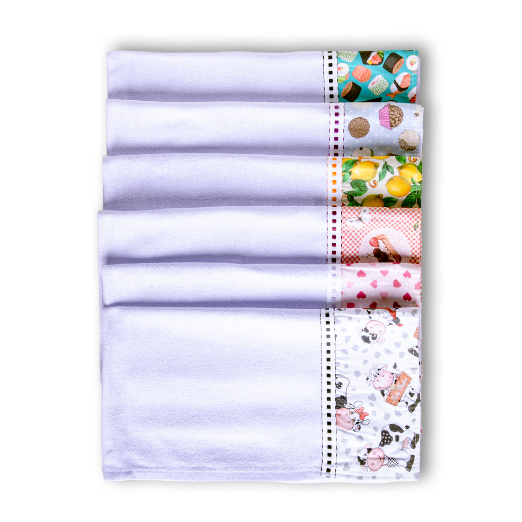 Kit 5 Pano De Prato Copa Barrado Cozinha Revenda Premium em Oferta na Shopee