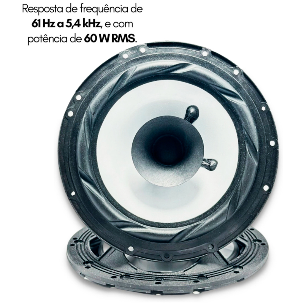 Caixa de Som Residencial Bob 1 Alto falante 6 Polegadas Bomber + 1 Driver Corneta Potente Bluetooth Usb Sd Aux Completa