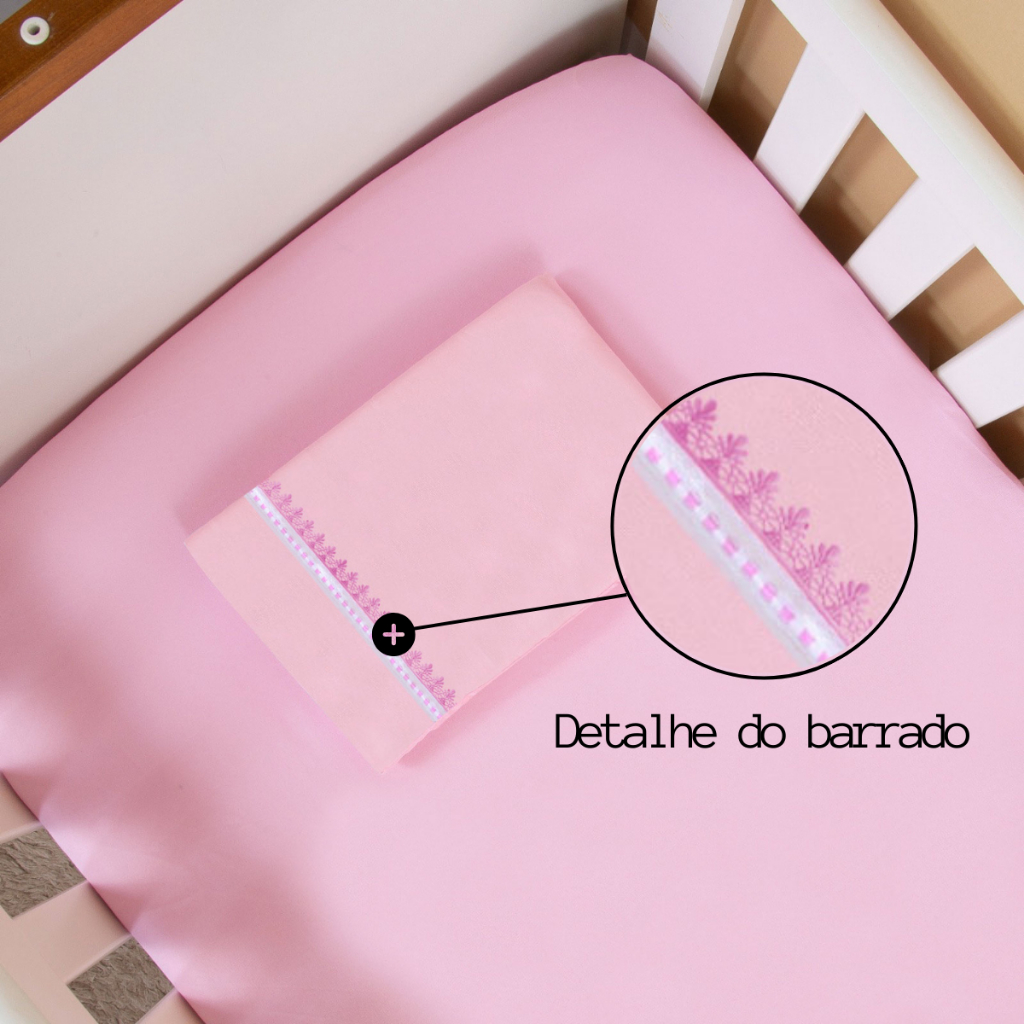 Jogo de Lençol Bebê 2 Peças Para MINI BERÇO 89x38cm percal 400 fios - Fronha Com Grippir Luxo em Oferta na Shopee