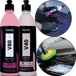 Kit Polidor V40 4 em 1 + Selante Sintético V80 500ml Vonixx