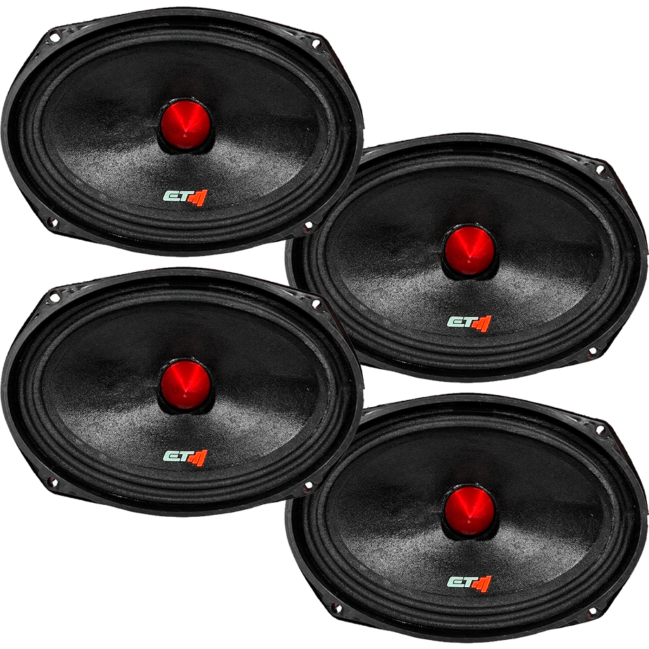 2 Pares Alto Falantes Etm 6x9 Pol 200w Rms Trio Goiano