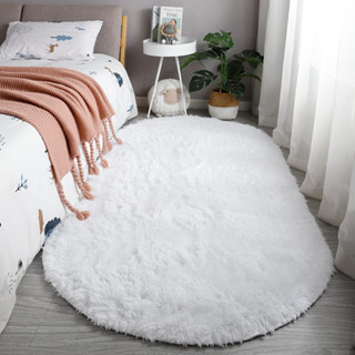 Tapete Passadeira 2M x 80cm Oval Felpudo Antiderrapante e Antialérgico