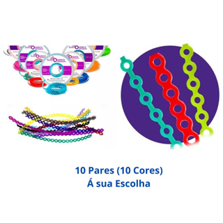 Borrachinha de Aparelho Trançada Linguinha 20 Tirinhas (10 Pares) Colorido em Oferta na Shopee