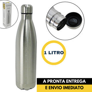 Garrafa De Água Inox 1 litro Squeeze Academia Quente e Frio Capacidade 1000ml
