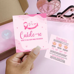 100 Cartões Outubro Rosa Autoexame - Frase motivacional
