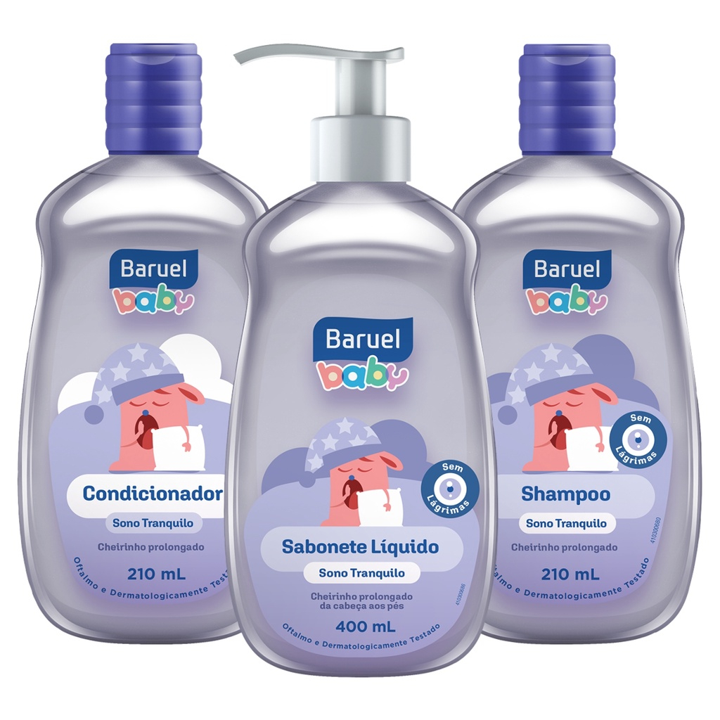 Kit Baruel Sono Tranquilo Shampoo Condicionador e Sabonete liquido