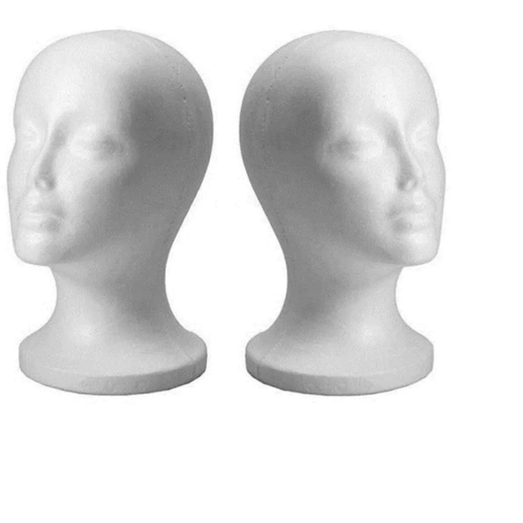 Cabeça De Isopor Manequim P/ Peruca, Chapéu, Óculos, Vitrine - Feminino em Oferta na Shopee