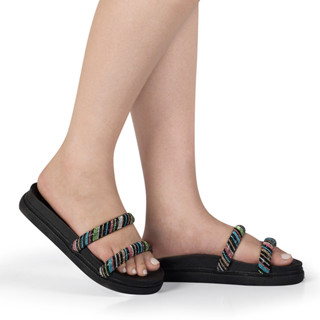 Sandália Plataforma Papete Birken Com Tira De Strass Colorido Solado Confortável Lançamento