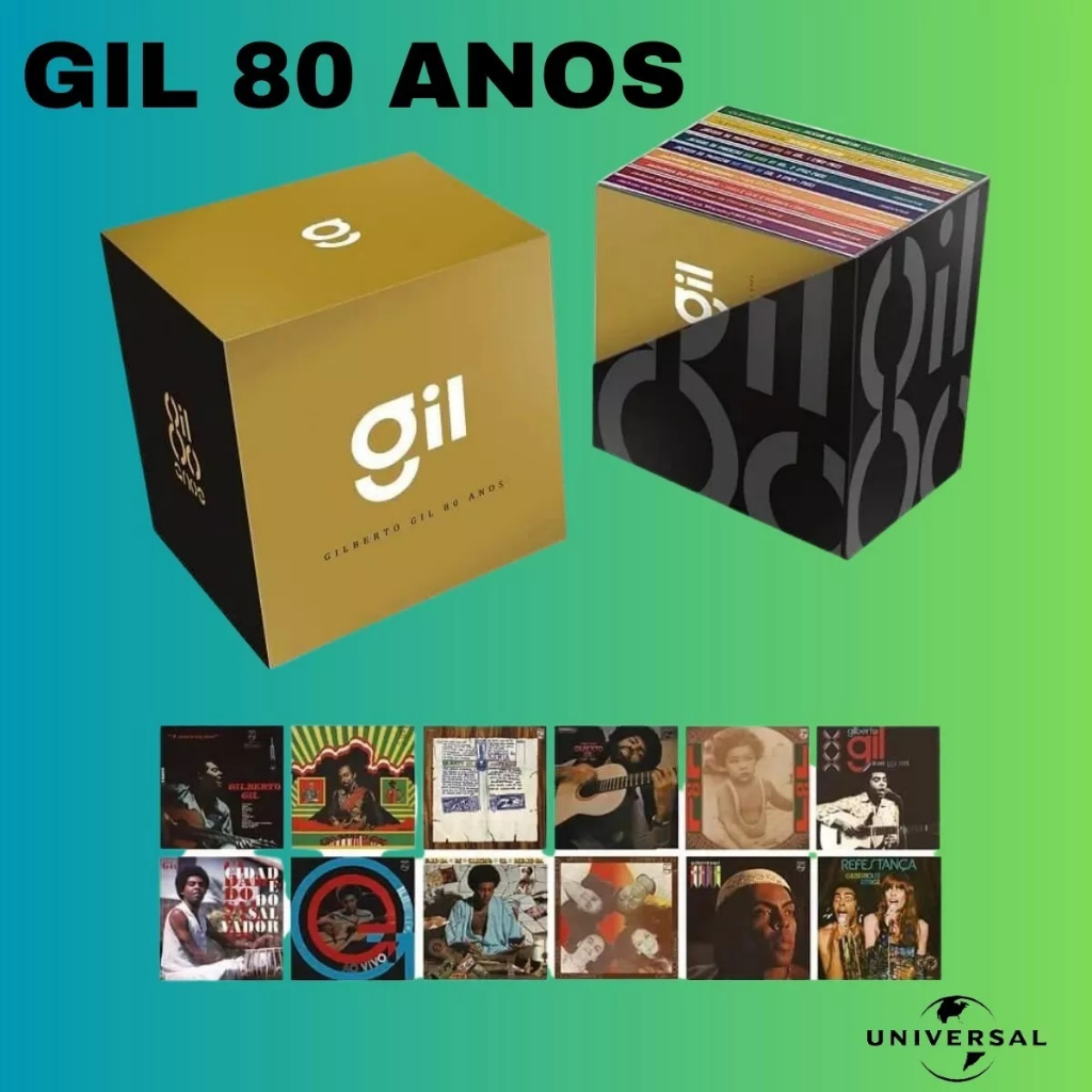 Box Cd Gilberto Gil - Gil 80 Anos - 1967/1977 Lacrado - 12 Cds