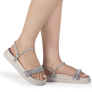 Sandália Feminina Birken com Strass Brilho Papete Blogueira Flatform Confortavel sola alta