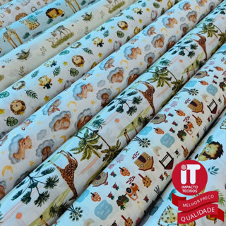 Tricoline 100% Algodão Infantis Florais poás diversos 50cm x 1,50