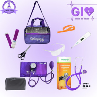 Kit Inicial de Enfermagem 2.0 com Garrote de Trava - 9 Itens