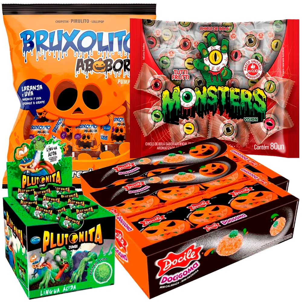 Kit Doces de Halloween Gostosuras - 4 Tipos